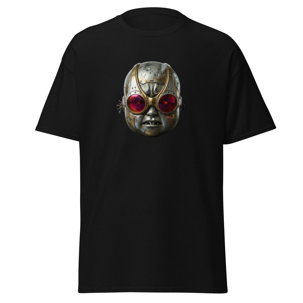 Bionic Baby Head – Cyborg Art Graphic T-Shirt | Unisex Tee