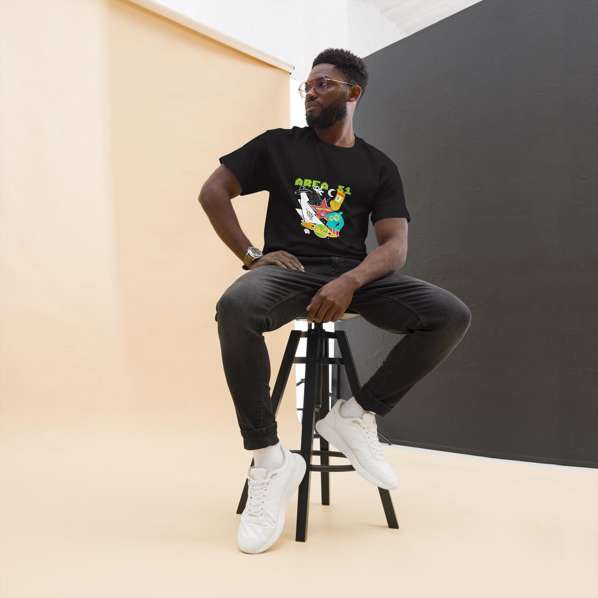 Area 51 – Alien Cartoon Graphic T-Shirt | Unisex Tee