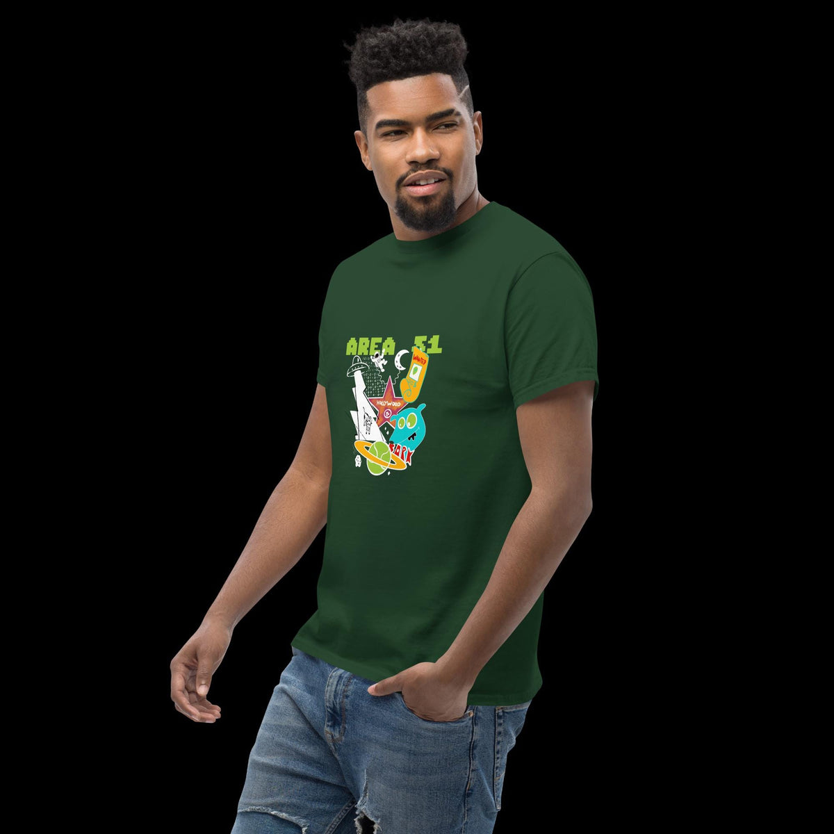 Area 51 – Alien Cartoon Graphic T-Shirt | Unisex Tee