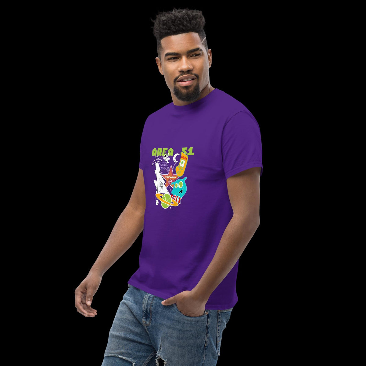 Area 51 – Alien Cartoon Graphic T-Shirt | Unisex Tee