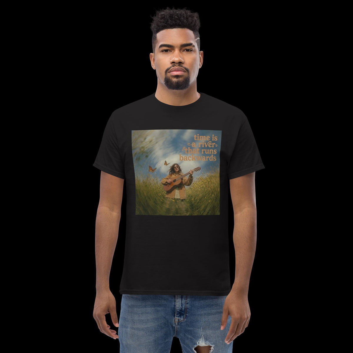 River Time – Nature Art Graphic T-Shirt | Unisex Tee