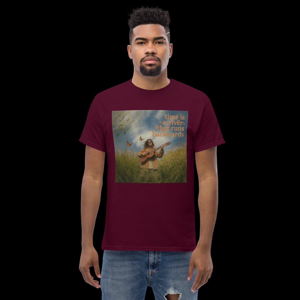 River Time – Nature Art Graphic T-Shirt | Unisex Tee