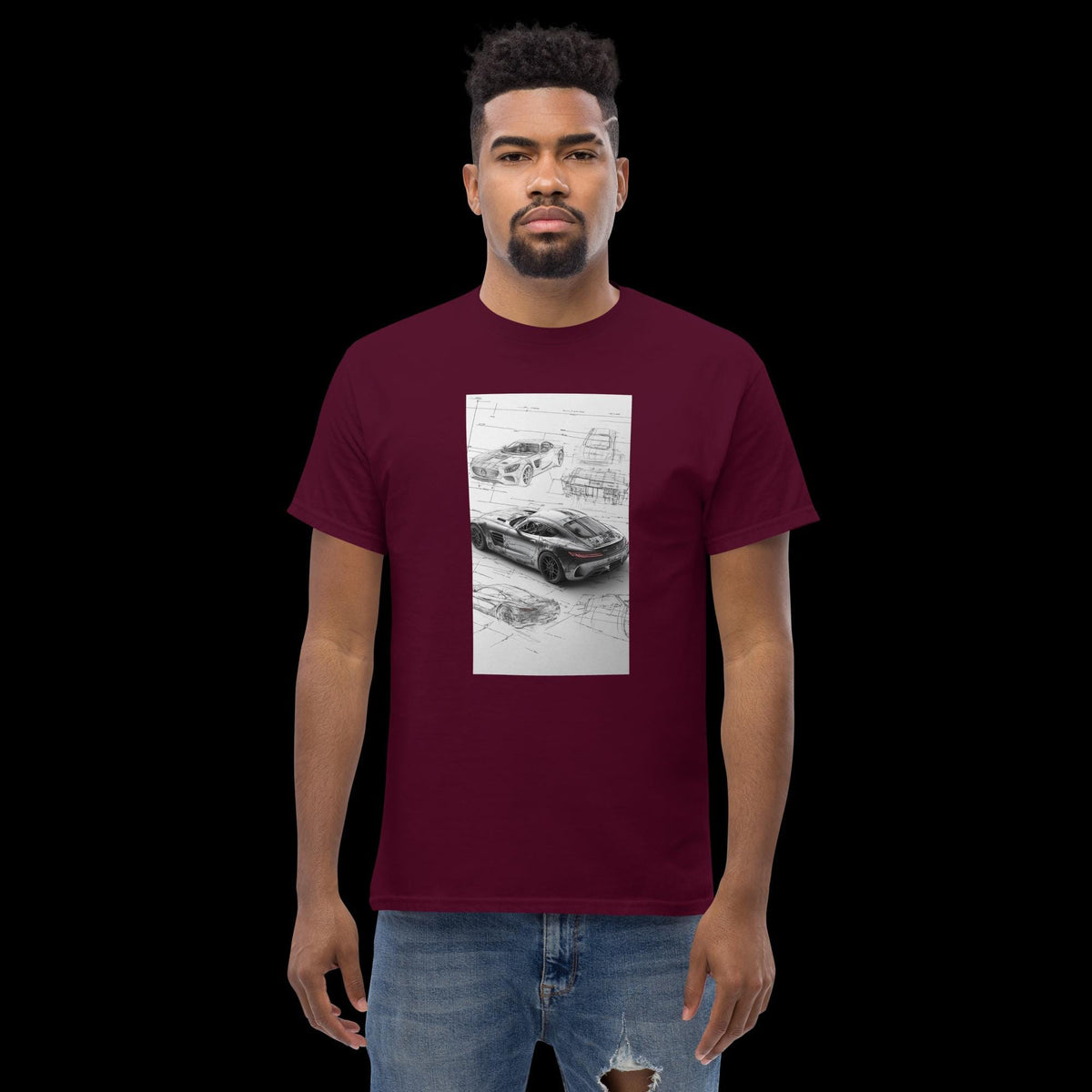 Mercedes line design Unisex classic tee