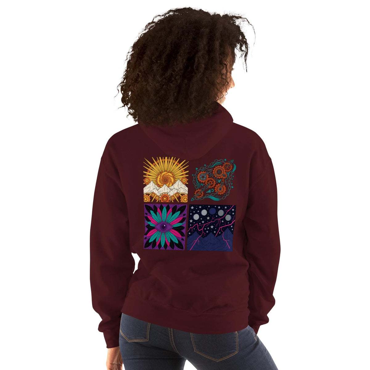 Dimensions – Abstract Art Graphic Hoodie | Soft Unisex Hoodie