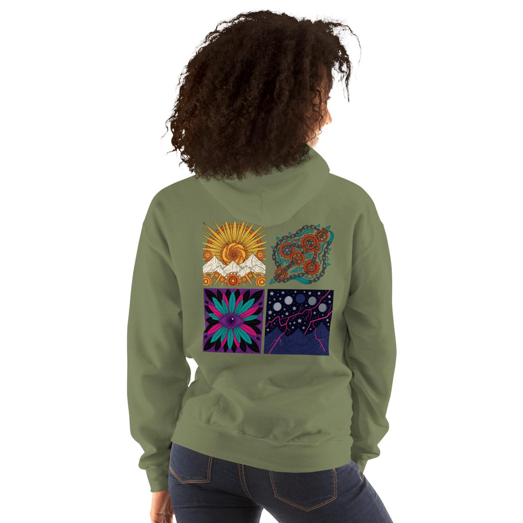 Dimensions – Abstract Art Graphic Hoodie | Soft Unisex Hoodie