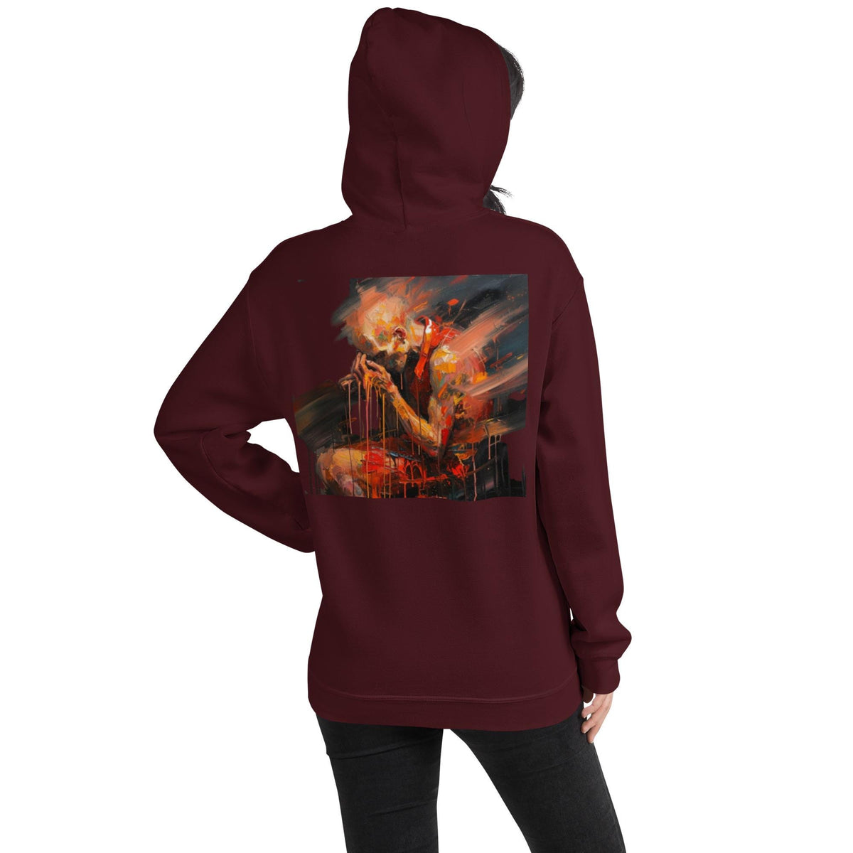 Despair – Painted Art Graphic Hoodie | Dark Aesthetic Unisex Hoodie