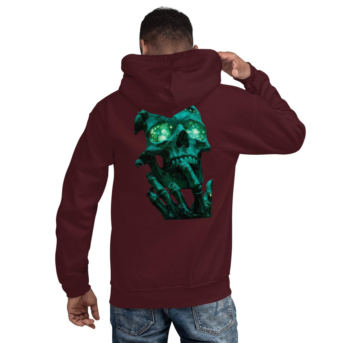 Alquimia – Green Skull Graphic Hoodie | Dark Art Unisex Hoodie